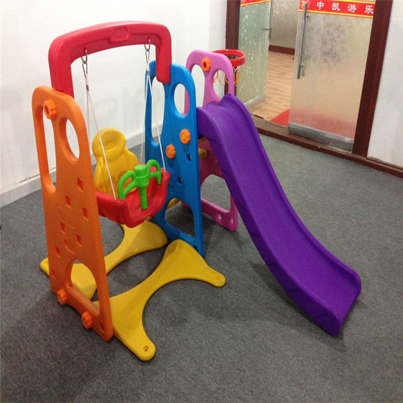 Kids Infant Small Colorful Plastic Equipment Outdoor Indoor Swing And Slide Swing & Slide Set