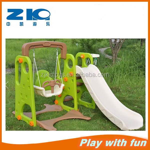 Kids Infant Small Colorful Plastic Equipment Outdoor Indoor Swing And Slide Swing & Slide Set