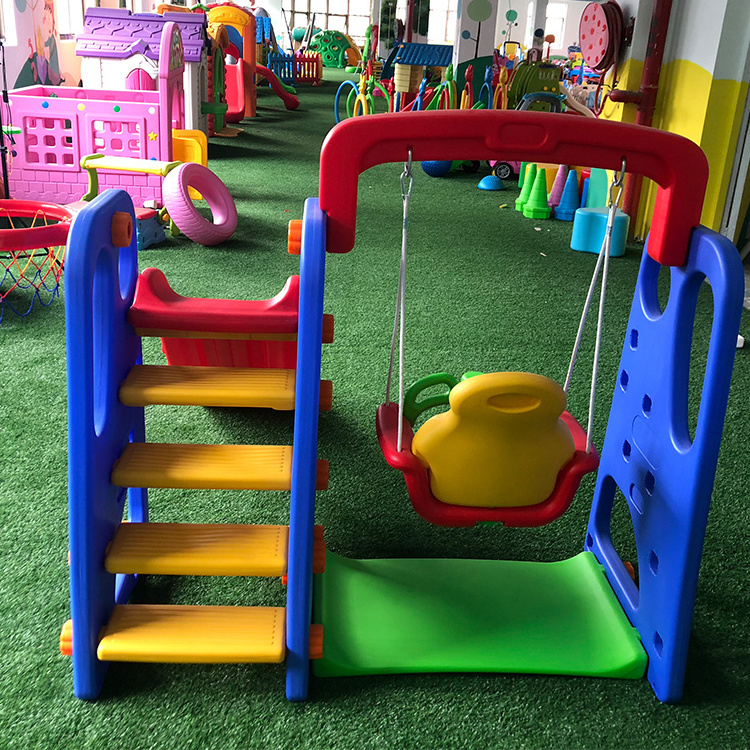 Zhongkai Safety And Durable Large Kids Children Plastic Swing Slide For Indoor Area On Sale With Cheap Price