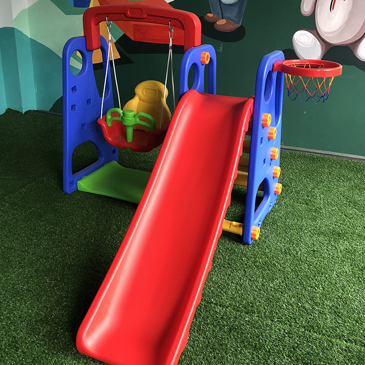 Zhongkai Safety And Durable Large Kids Children Plastic Swing Slide For Indoor Area On Sale With Cheap Price