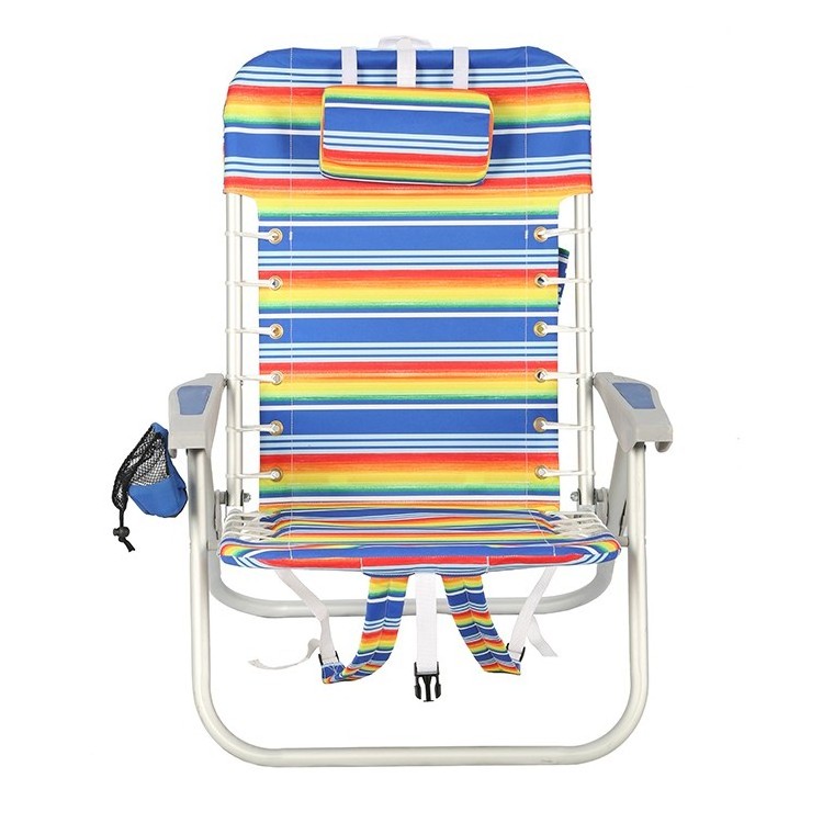 Outdoor Lightweight portable aluminum camping beach picnic folding chair with big storage bag