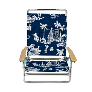 Portable aluminum beach folding chair outdoor with cup holder