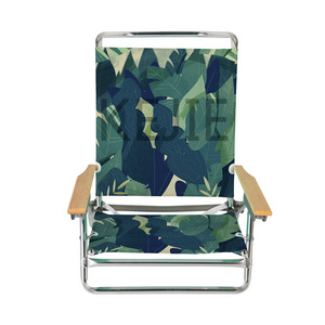 Outdoor portable aluminum low beach fold chair