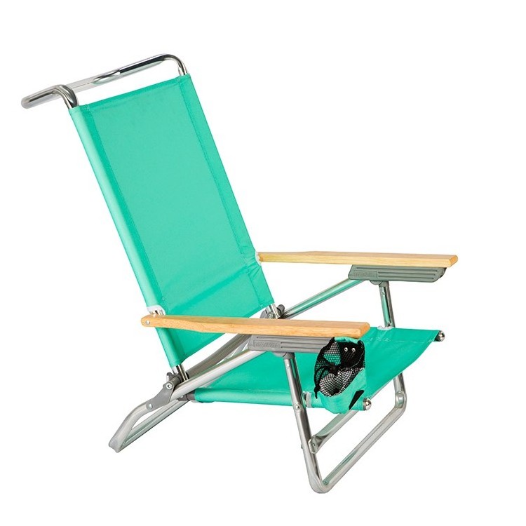 Outdoor portable aluminum low beach fold chair