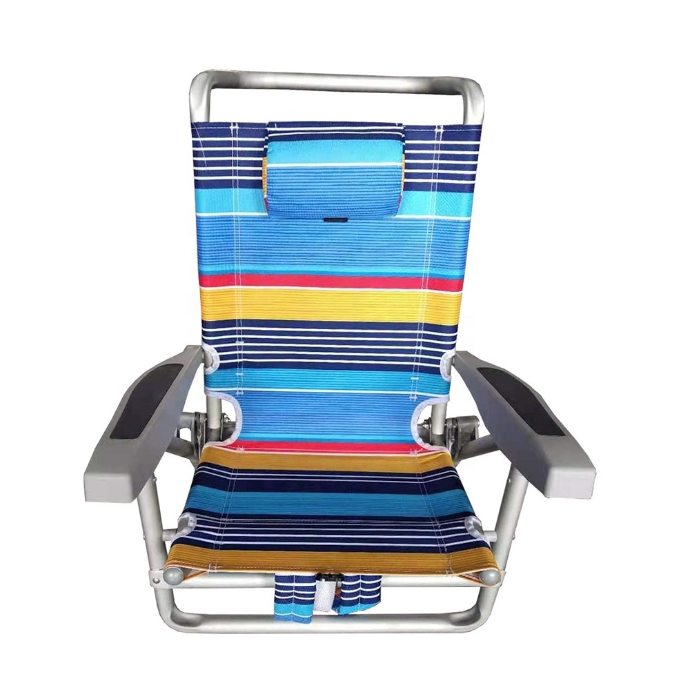 Outdoor Aluminium Beach Portable Folding Camping Reclining Picnic Backpack Kids Recliner Chair