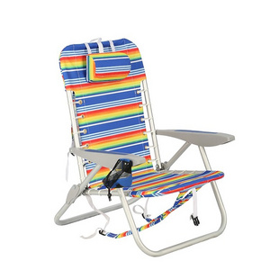 Outdoor Lightweight portable aluminum camping beach picnic folding chair with big storage bag