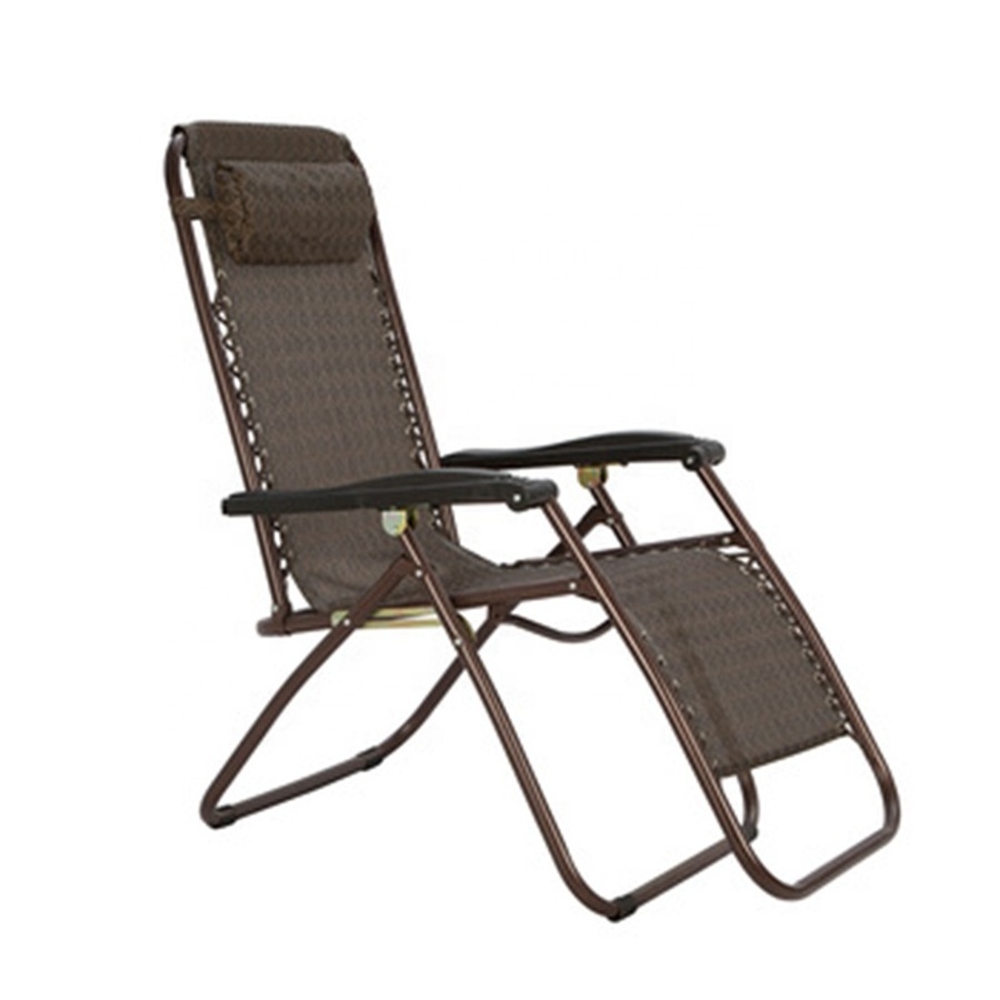 Portable folding recliner zero gravity chair for leisure time