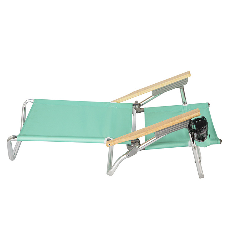 Outdoor portable aluminum low beach fold chair