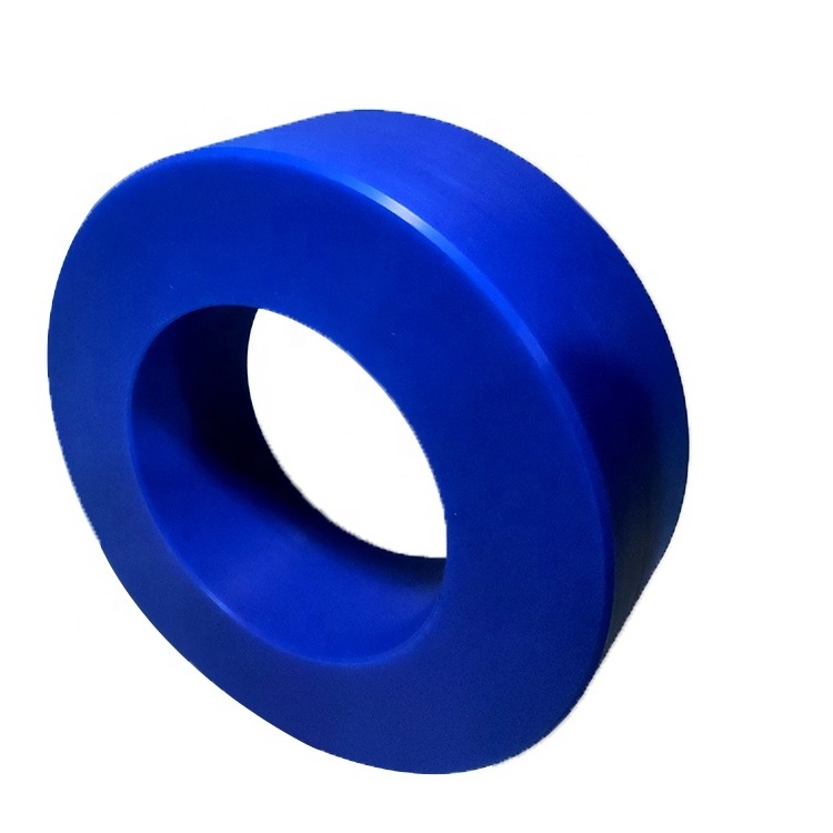 Customized mechanical CNC parts smooth nylon delrin washers blue black plastic washers