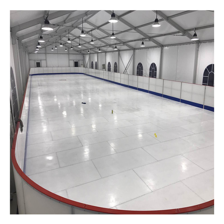 China Manufacturer New Product Artificial Ice Rink Customized Removable Simulation Ice Rink Board For Skating And Ice Sports