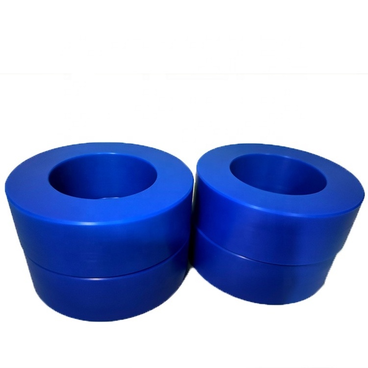 Customized mechanical CNC parts smooth nylon delrin washers blue black plastic washers