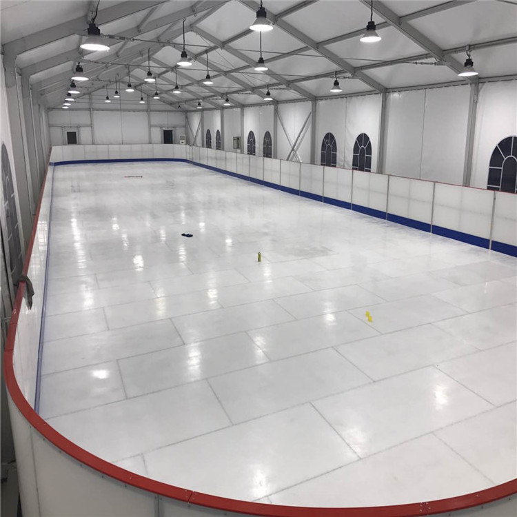 Uhmwpe Artificial Ice Rink Customized Removable Simulation Ice Rink Board For Skating And Ice Sports