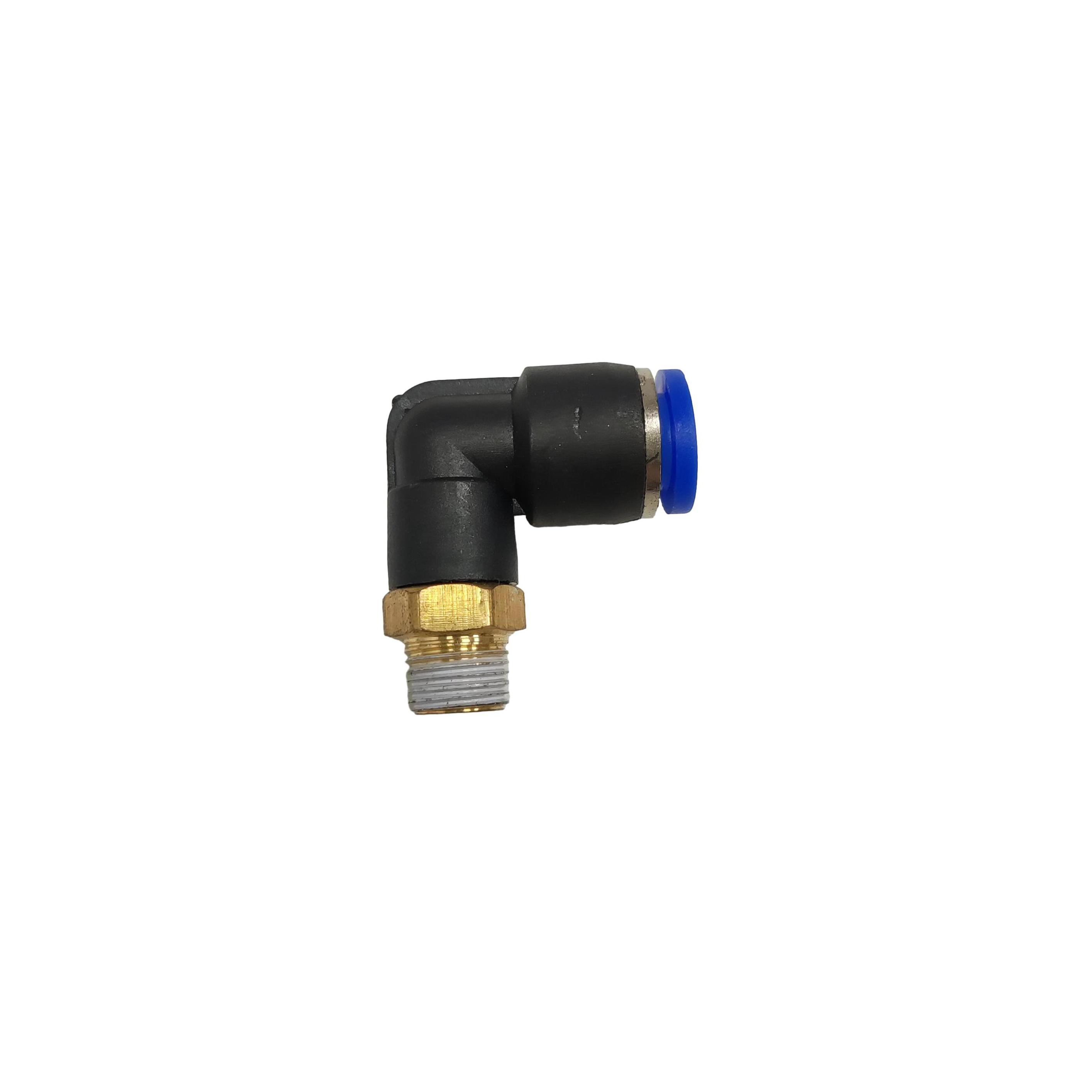 Plastic Quick Connector Push In Fit To Lock Connect Pneumatic Air Hose Fittings 90 Degree Elbow 4 6 8 10 12 14 16mm