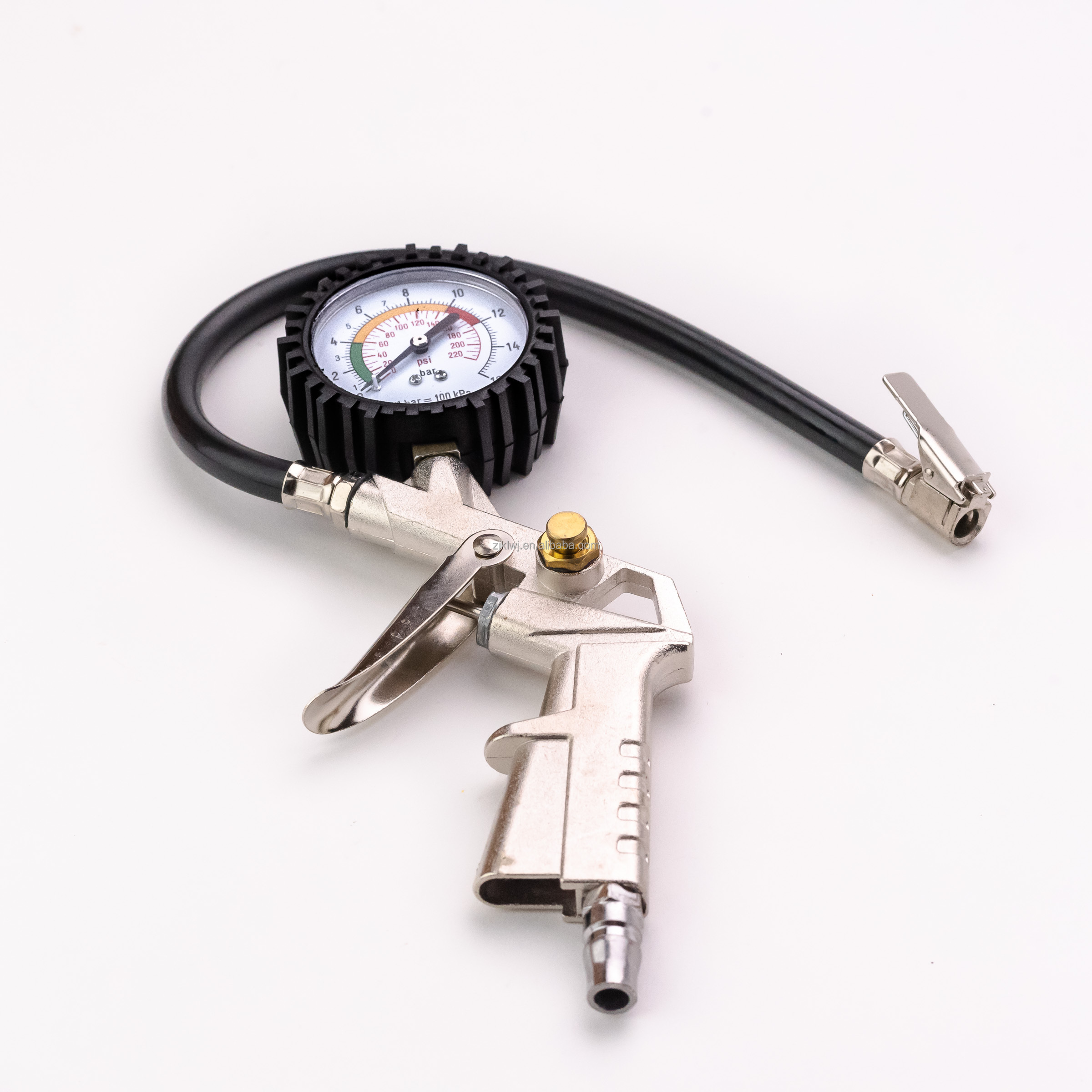 Digital Tire Inflator and Gauge with Valve Core RemoverAir Chuck and Compressor Accessories Heavy Duty with Rubber Hose