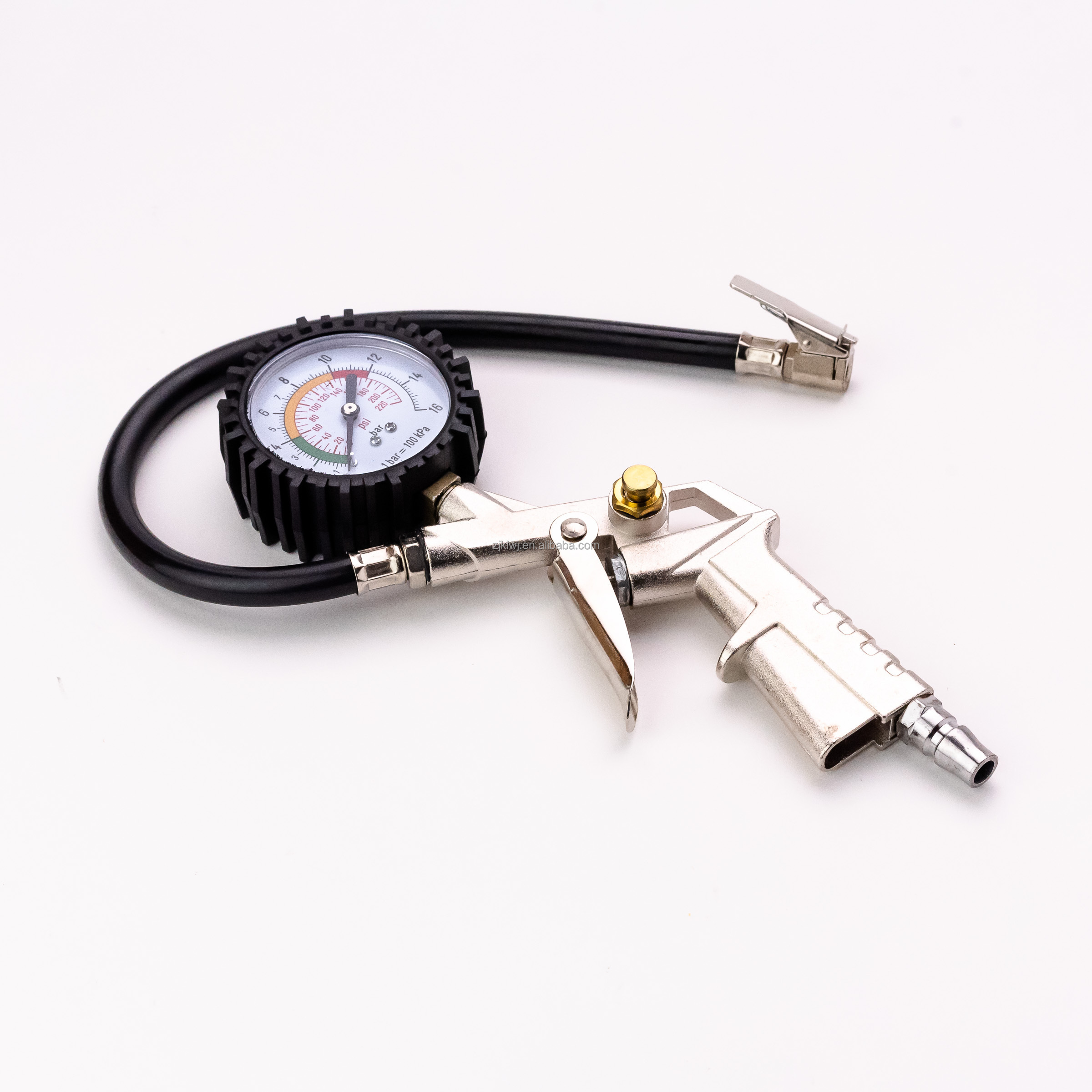 Digital Tire Inflator and Gauge with Valve Core RemoverAir Chuck and Compressor Accessories Heavy Duty with Rubber Hose