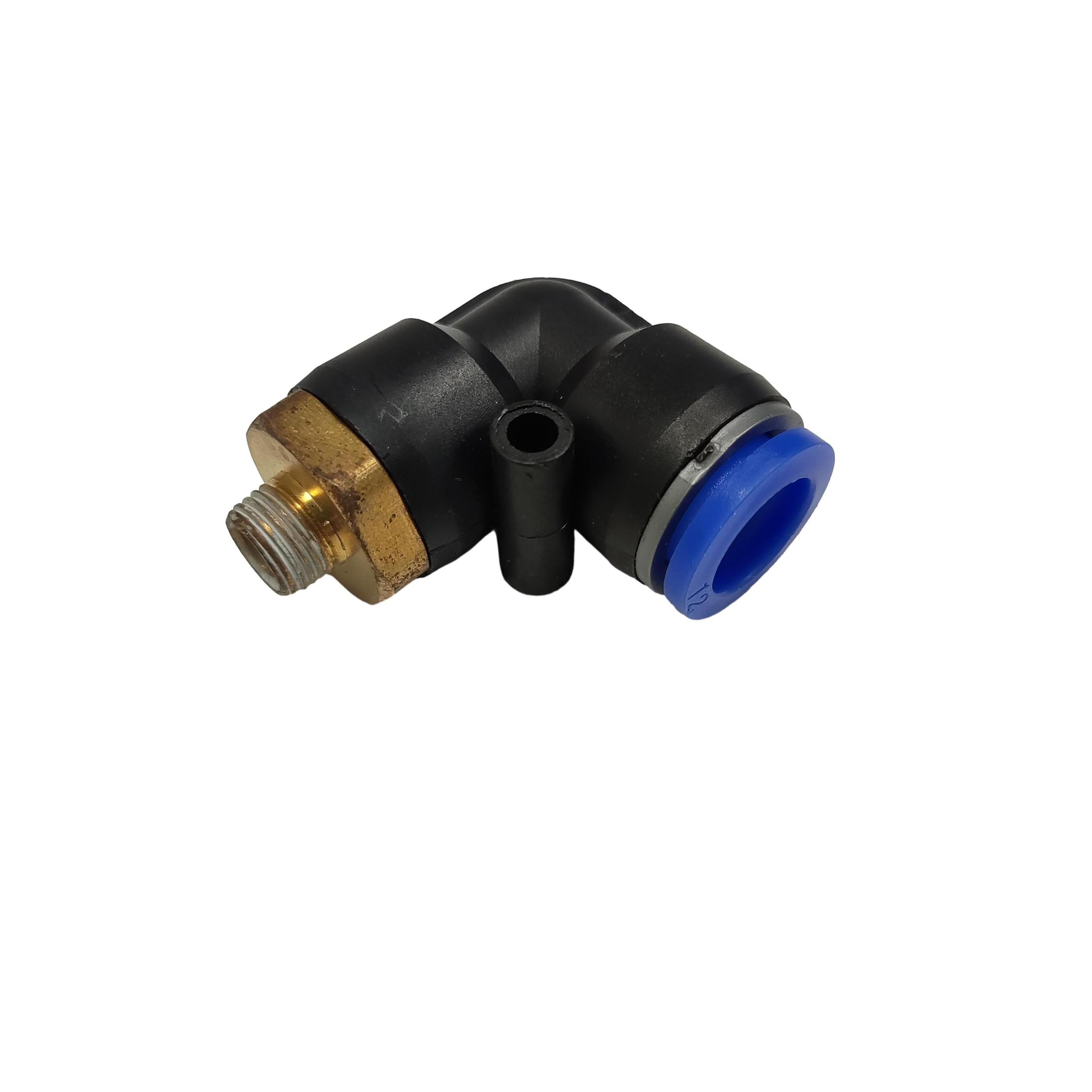 Plastic Quick Connector Push In Fit To Lock Connect Pneumatic Air Hose Fittings 90 Degree Elbow 4 6 8 10 12 14 16mm