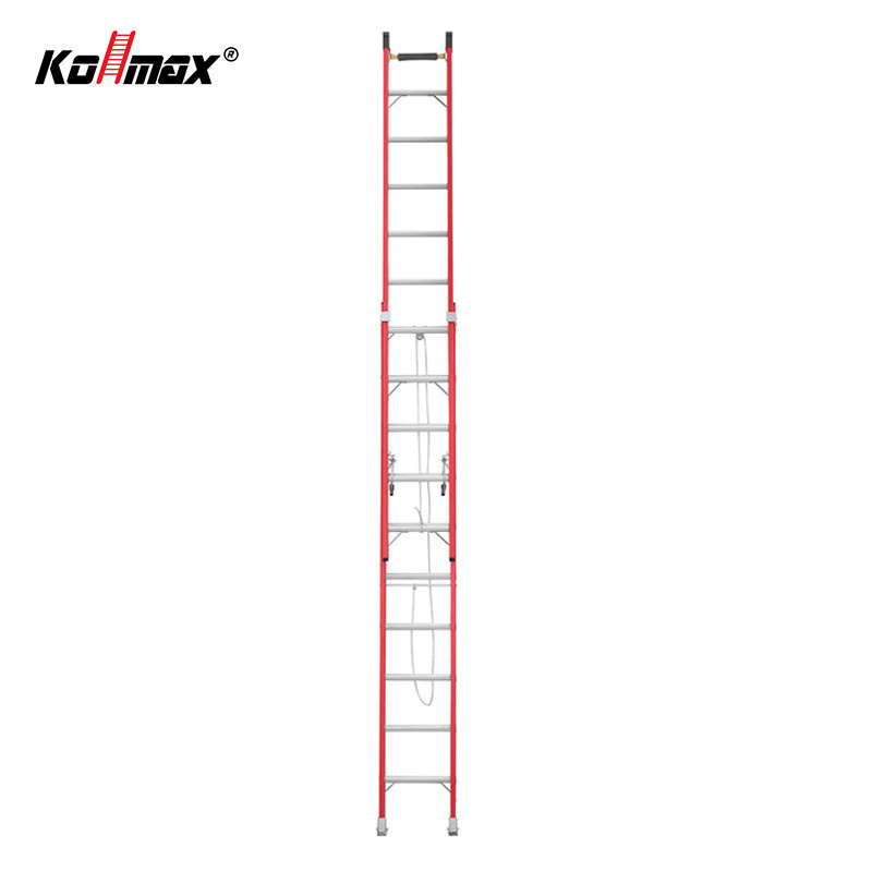 High quality 2x16 Step Fiber Glass Step Extension Ladder with Extension Fiberglass