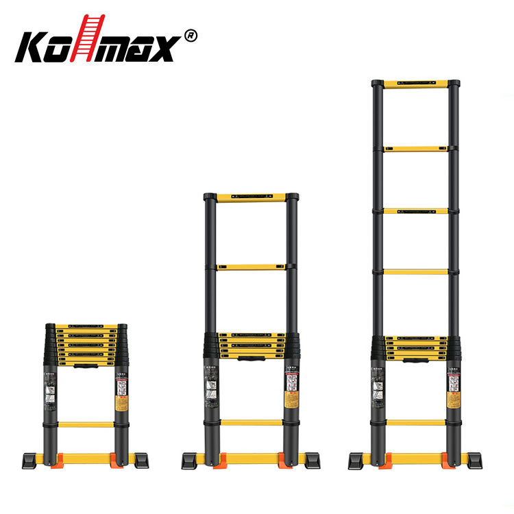 High Quality 12.5FT Saftey And Durable Aluminum Telescopic Folding Step Ladder