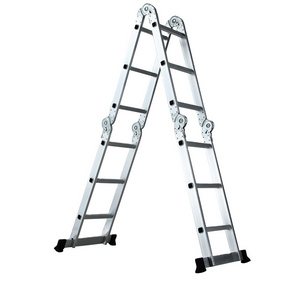 High Safety Level Multi Purpose Ladder Aluminium Double Folding Telescopic Ladder For Home