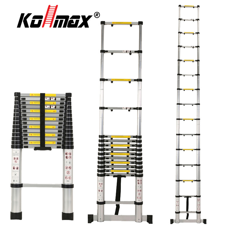 Quality Protection Telescopic Ladder Aluminum 5.2m Ladder Lightweight Ce/en131 For Swimming Pool