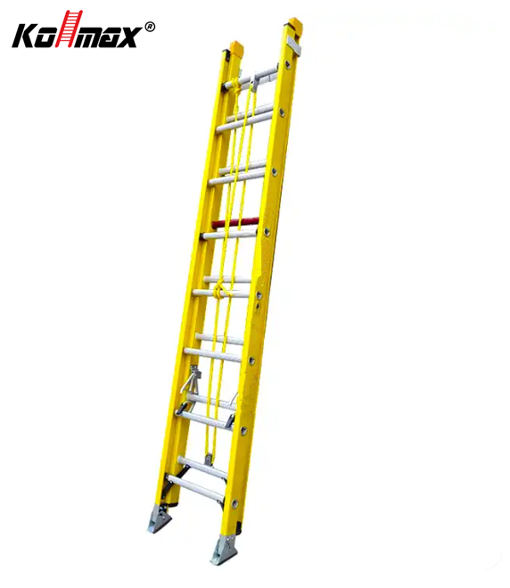 High quality 2x16 Step Fiber Glass Step Extension Ladder with Extension Fiberglass