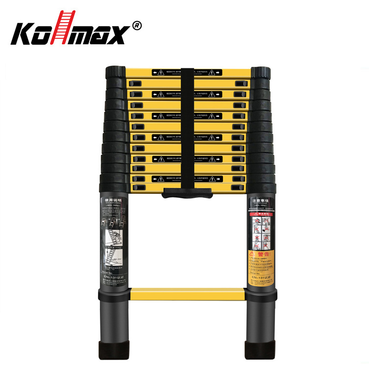 High Quality 12.5FT Saftey And Durable Aluminum Telescopic Folding Step Ladder