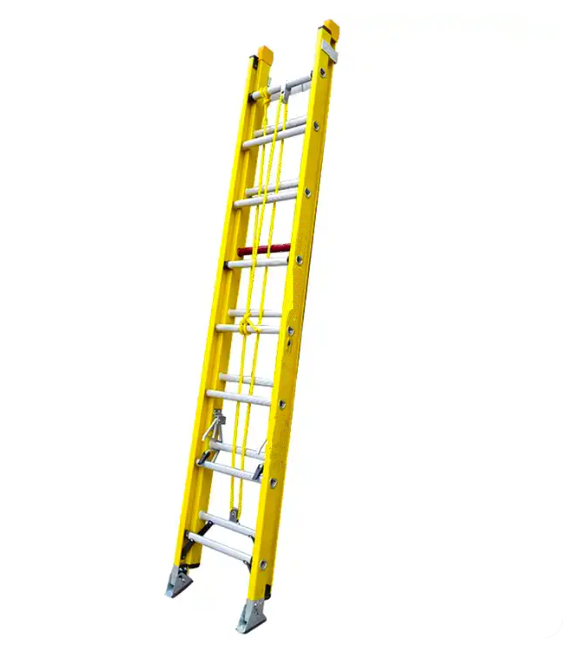 High quality 2x16 Step Fiber Glass Step Extension Ladder with Extension Fiberglass