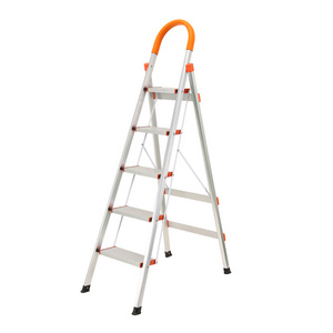 KOLLMAX ladder production Professional Manufacturer Supplier Household Stainless Ladder 5 Step Folding Ladder