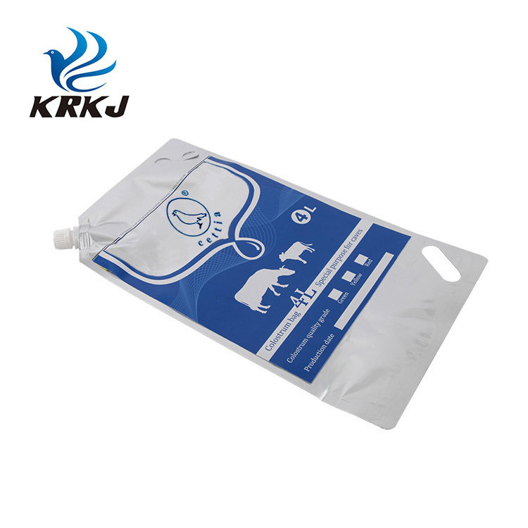 KD963 custom made cattle 2l 3l 4l colostrum spout bag colostrum feeder for calf