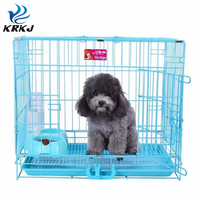 TC4304 Thickness foldable portable dog plastic flooring cages metal kennels for large and medium dogs