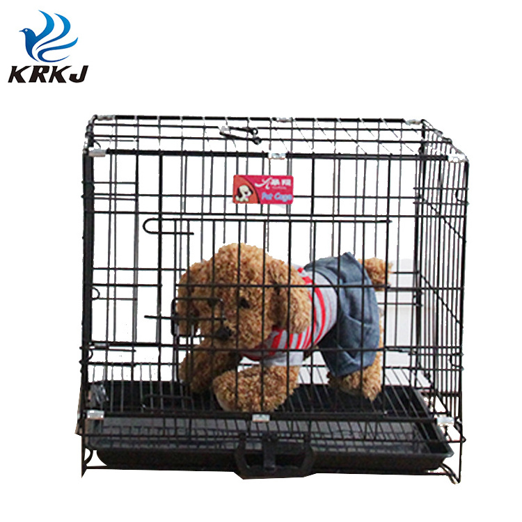 TC4304 Thickness foldable portable dog plastic flooring cages metal kennels for large and medium dogs