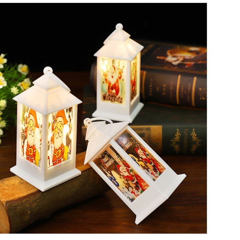 Merry Christmas lantern led light Xmas hanging decorations lamp Mini Ramadan gifts light for New year