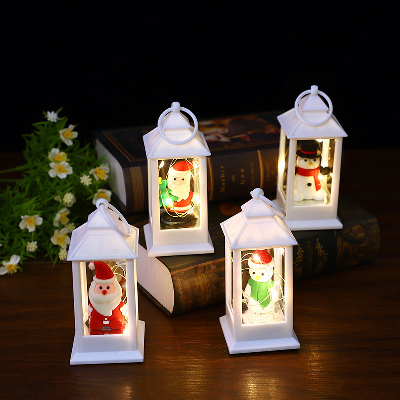 Merry Christmas lantern led light Xmas hanging decorations lamp Mini Ramadan gifts light for New year