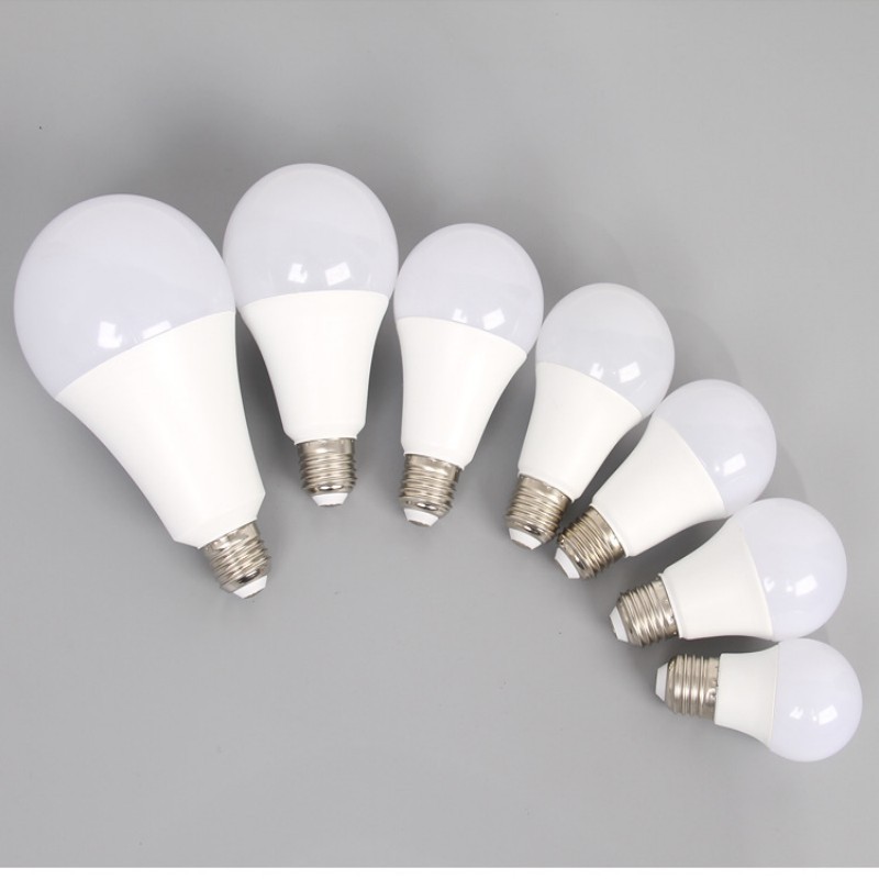 China Aluminum Cup lamp E27 b22 3W 5W 7W 9W 12W 15W18W 25W A60 home workshop warehouse energy-saving ultra-bright led bulb