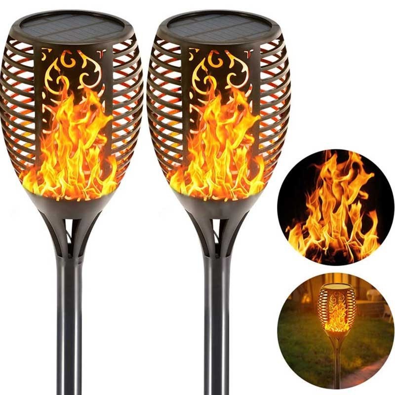 12Led solar flickering flame torch lights outdoor landscape decoration light solar dancing flame light garden lamp for patio