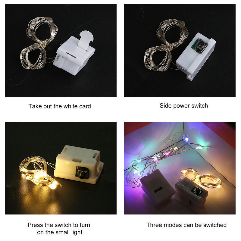 christmas holiday party mini battery light string flower tree light led copper wire fairy lights for party outdoor garden