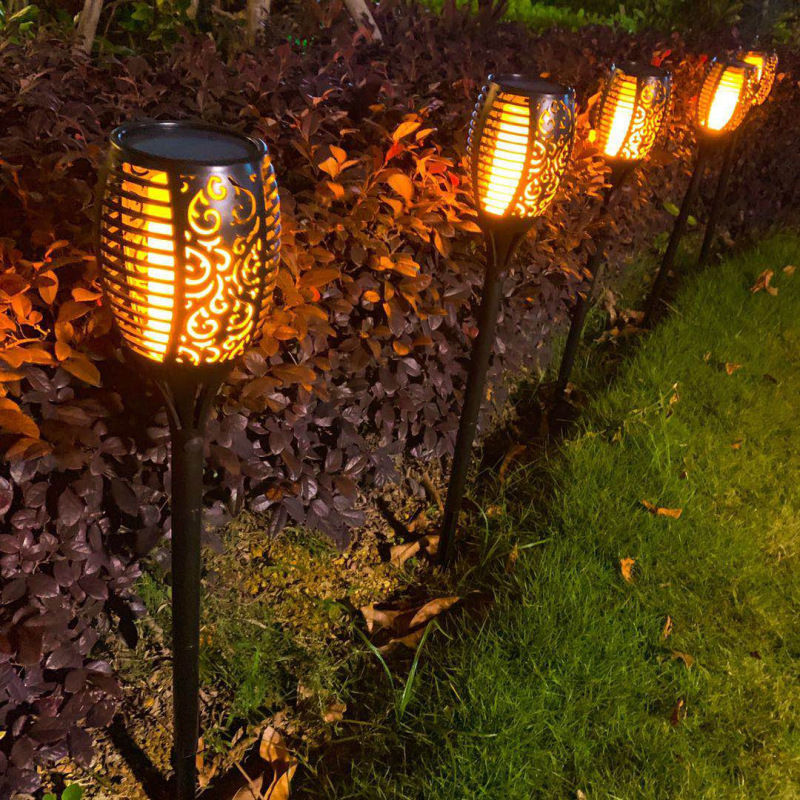 new decorative garden flame led light solar fire Lawn lights outdoor smart  landscaping lamp