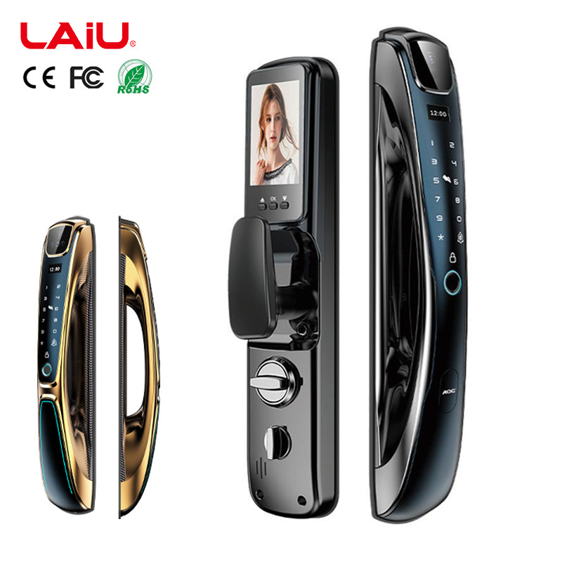 LAIU Q9S 3D Face Recognition Video Intercom Cat Eye Camera Fingerprint Waterproof Smart Door Lock