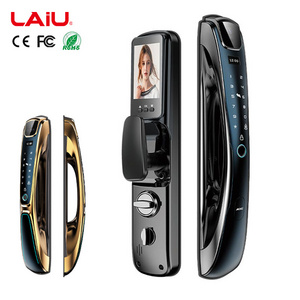 LAIU Q9S 3D Face Recognition Video Intercom Cat Eye Camera Fingerprint Waterproof Smart Door Lock