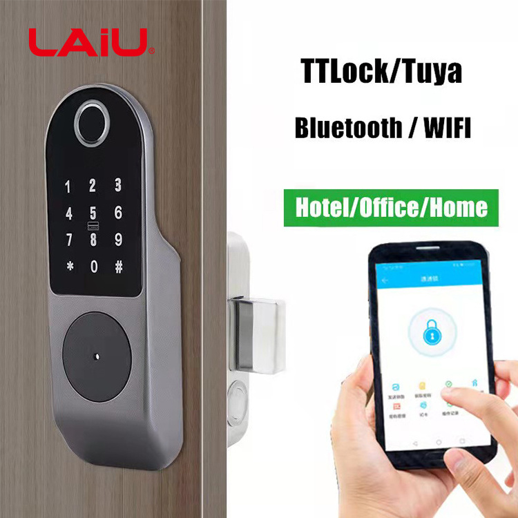 LAIU Wi-fi Apartment Outdoor Gate Door Fingerprint Smart Digital Door Lock Waterproof