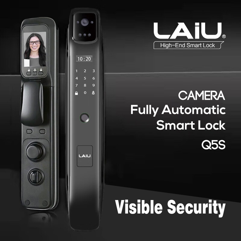 LaiU Q5 Smart Biometric Lock Fingerprint HD Camera Password Smart House Lock