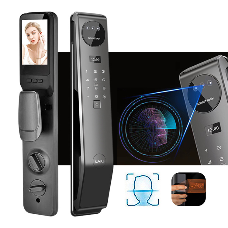 LaiU M2 3D Face Recognition Smart Door Lock  Cerradura Wifi  Fully Automatic Smart Lock camera Monitor Send Photo To phone