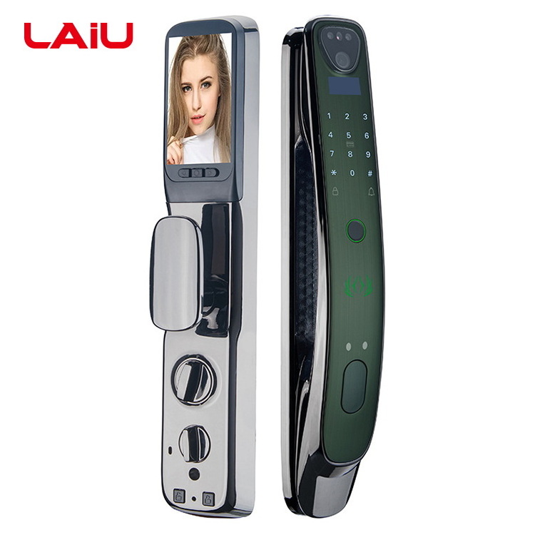 Laiu  Home Smart Lock Front Door Keyless Entry  3D Face Recognition Fingerprint Smart Door Lock With Camera