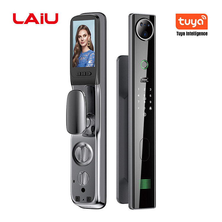 Laiu Smart Door Lock with  Camera Finger Print Digital 3D Face Recognition Password Tuya Zigbee Optional