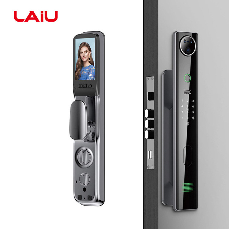 Laiu Smart Door Lock with  Camera Finger Print Digital 3D Face Recognition Password Tuya Zigbee Optional