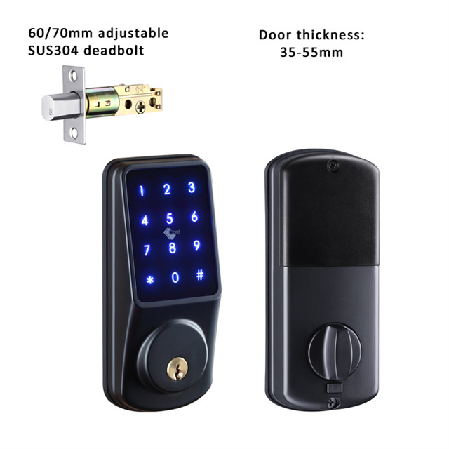 USA Waterproof Outdoor Gate Wifi Digital Front Keyless Smart Electronic Door Locks Tuya App Keypad TTlock Home Smart Deadbolt