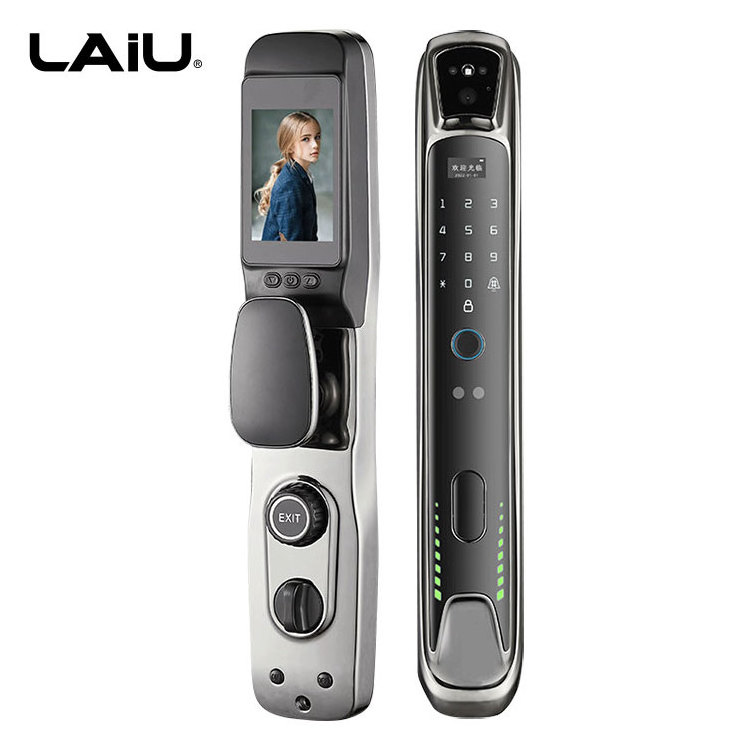 LaiU Q3 wireless smart door lock face recognition finger print smart doorbell outside lock