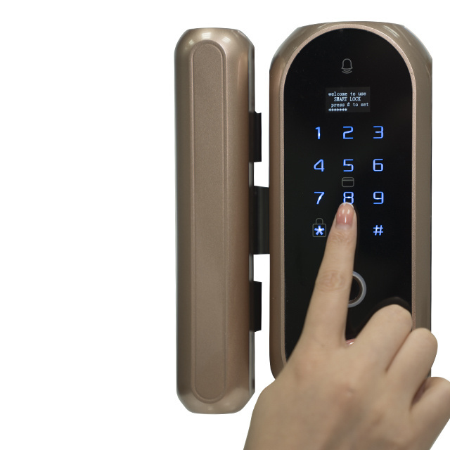 Good Quality Kaadas Iron Gate Fully Automatic Fingerprint Exterior Electric Smart Door Lock Tuya Wifi