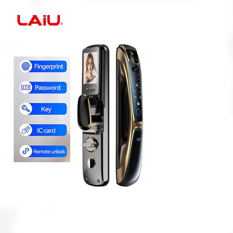 LAIU Office rental apartment fingerprint handle Lock unlocking Door Lock smart keyless mortise lock cerraduras