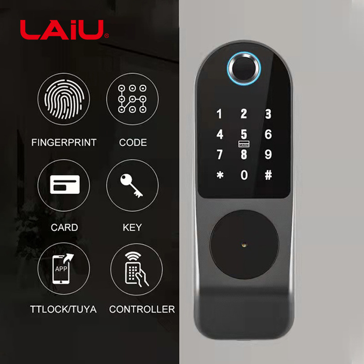 LAIU Wooden Door Anti-peeping Low Power Residential Apartment  Handle Digital Electronic Smart Lock